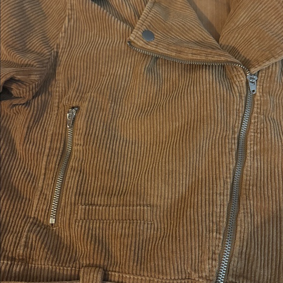 VICI women’s corduroy tan Moto jacket medium nwot - Picture 10 of 11